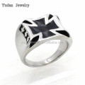 Yudan Custom Stainless Steel Cross Ring Jewelry Wholesale